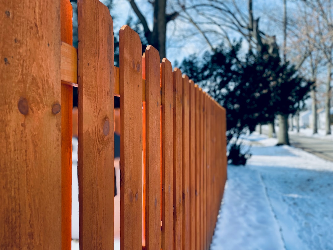 New cedar privacy fence freshly installed along a McNairy County residential yard